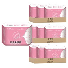 好適美 量多型 舒涼柔感衛生棉, 28cm, 7片, 9包