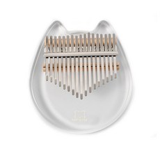 Abes貓咪雷射透明卡林巴琴+收納包組, 1個, 單品