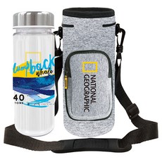 NATIONAL GEOGRAPHIC 國家地理 印花水瓶保溫袋組, 鯨魚款