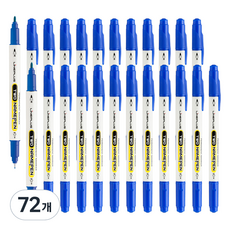 Lineplus 雙頭油性筆, 藍色, 72個