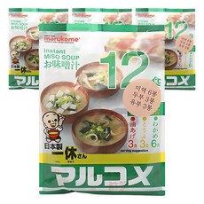 marukome 丸米 即時味噌湯包 12入, 186g, 4個
