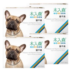 MORESON 木入森 犬寶變不臭 益生菌, 幫助腸道蠕動, 使排便穩定正常, 60億益生菌, 維持消化機能, 15包, 2g, 腸道健康/乳酸菌, 4盒