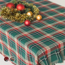 마켓에이 성탄 레트로 크리스마스식탁보, 그린, 60 x 60 cm