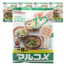 marukome 丸米 即時味噌湯包 12入, 186g, 5袋