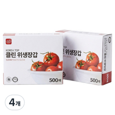 KT貿易 塑膠潔淨衛生手套, 4個, 500入