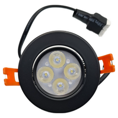 DANCELIGHT 舞光 5W微笑崁燈 6000K 7cm, 黑框, 1個