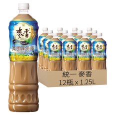 統一 麥香 阿薩姆奶茶, 1.25L, 12瓶