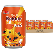 RICO 紅牌 珍奶 異國系 泰式醇奶, 350g, 12罐