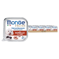 monGe 瑪恩吉 倍愛滿滿 主食犬餐盒, 羔羊, 100g, 32盒