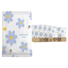 藍花真空壓縮袋 中號, 10個, 1個裝