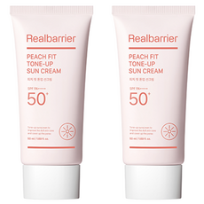 Real Barrier 沛麗膚 蜜桃貼膚提亮防曬霜 SPF50+ PA++++, 50ml, 2條