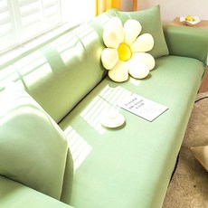 涼感新科技彈力冰絲全包式沙發套 適用於90cm-140cm沙發, 單人適用, 抹茶綠, 1件