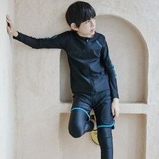 IAMBEBE 兒童 High Surf 青少年拉鍊防磨衣 3件組 F-82