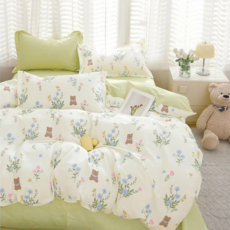 Pure One 雙人床包組 床包5*6.2 (150*186cm) 美式信封枕套45x75cm 100%純棉 台灣製造, 床墊套 + 枕套組, 雙人, 北島花園