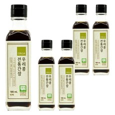 올가홀푸드 우리콩 전통간장, 180ml, 5개