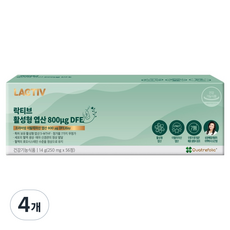 락티브 활성형 엽산 800μg DFE 14g, 56정, 4개 56정, 4개