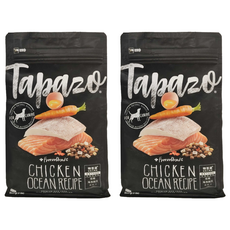 Tapazo 特百滋 成幼犬 凍乾三重奏 低敏海魚配方, 營養乾糧,豐富佐餐, 暢享大口吃肉滿足感, 讓毛孩長得頭好壯壯, 907g, 2包