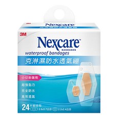 3M Nexcare 防水透氣繃 2.6 x 5.7cm 16片 + 圓點型8片, 24片, 1盒
