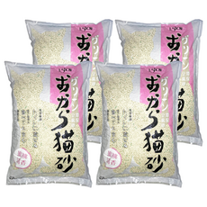 i Show 環保豆腐砂, 低粉塵, 天然食用級豆腐渣製成, 除臭力強, 可沖馬桶, 成貓幼貓皆適用, 蜜桃清香, 6L, 4袋