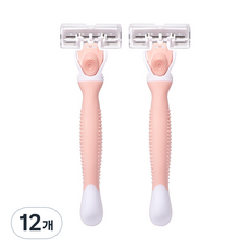 비즈온 6중날 여성용 면도기 핑크색, 1개입, 12개