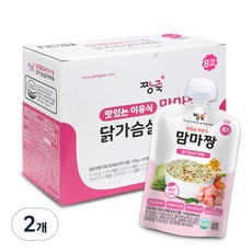 짱죽 맛있는 이유식 맘마짱 스파우트형 10p, 혼합맛(닭가슴살/야채), 120g, 2개