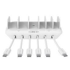 CUBE ON All 快充 6孔高速多功能充電器 C-Type 6p JI-613, 白色, 1個