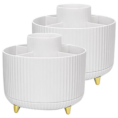 AHOYE 360度旋轉化妝刷收納筒, 2個, 單一顏色