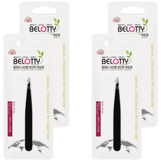 BELOTTY 斜口尖頭鑷子 TWF-98SPC, 霧面黑, 4個