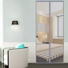 基本款玄關門磁吸式防蚊門簾 灰色, 1個