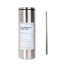 야무진 벨라 감성 메탈 스텐 빨대 텀블러, 실버, 600ml, 1개