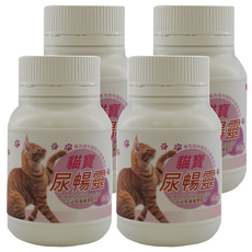 貓寶 尿暢靈, 貓咪專用, 60公克, 泌尿系統/腎臟護理, 4罐, 1瓶