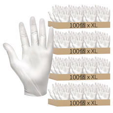 小麥購物 一次性手套 透明 PVC材質 XL, 100個, 4盒