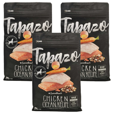 Tapazo 特百滋 成幼犬 凍乾三重奏 低敏海魚配方, 營養乾糧,豐富佐餐, 暢享大口吃肉滿足感, 讓毛孩長得頭好壯壯, 907g, 3包