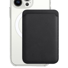 Bean&Co MagSafe磁吸皮革手機卡包, 黑色, 1個