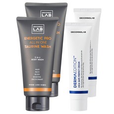 男士美容實驗室準備服兵役多合一牛磺酸沐浴露 300ml + Cica Cream 100ml, 2組