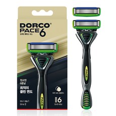 DORCO 多可樂客 PACE 6 刮鬍刀 + 備用刀片, 1套, 1入