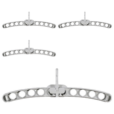 樂居家 旅行摺疊衣架/擴充衣架/門後衣架/8孔衣架/門後掛架/椅背衣架, 米白色, 4個