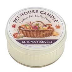 PET HOUSE 室內除臭寵物香氛蠟燭，秋季豐收，無添加色素、石蠟、石油，可重複使用, 43g, 1罐