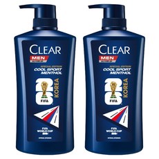 CLEAR 淨 男士酷涼運動薄荷洗髮精 FIFA世界盃26 限量包裝版, 2個, 650ml