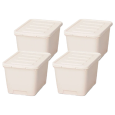 가쯔 국내 제조 마카롱 리빙박스, 인디핑크, 120L, 4개