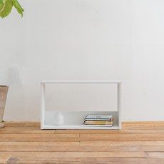 Eoullim傢俱 韓國製造 組合收納櫃 書櫃, 白色, 1層