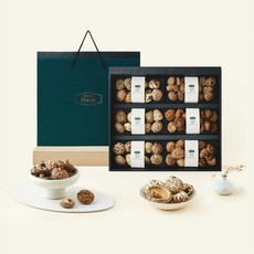 프리미엄 혼합 흑화고버섯 + 백화고버섯 선물세트 630g, 1세트