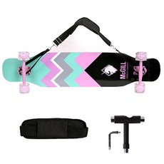 랜드웨이 맥길 유니콘 42 롱보드 + 스트랩 + T툴 세트, 연보라, 1개