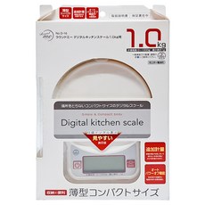 PEARL LIFE 珍珠金屬 圓形數字廚房秤 簡約系列, 1kg, 白色, D-16