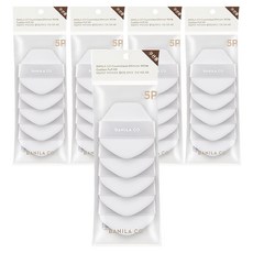 BANILA CO 芭妮蘭 梯形氣墊粉撲 5入, 白色, 5包