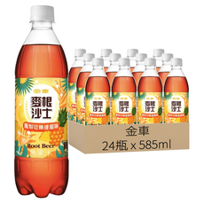 金車 麥根沙士 鳳梨可樂達風味, 585ml, 24瓶