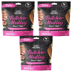 ABSOLUTE HOLISTIC 全齡犬 鮮食肉片, 放牧牛 + HOKI鱈魚 + 綠貽貝 + 牛磺酸, 100g, 3包