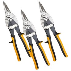 超省力萬能剪刀, CR-MO鋼材, 刀刃硬度59-62HRC, 安全鎖扣設計, 黃色手柄, 3個