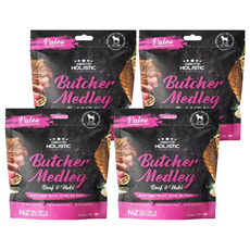 ABSOLUTE HOLISTIC 全齡犬 鮮食肉片, 放牧牛 + HOKI鱈魚 + 綠貽貝 + 牛磺酸, 100g, 4包