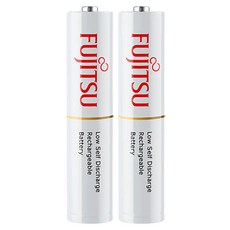 FUJITSU 富士通 750mAh鎳氫低自放充電池 4號 HR-4UTC/2B 白色, 2顆, 1組